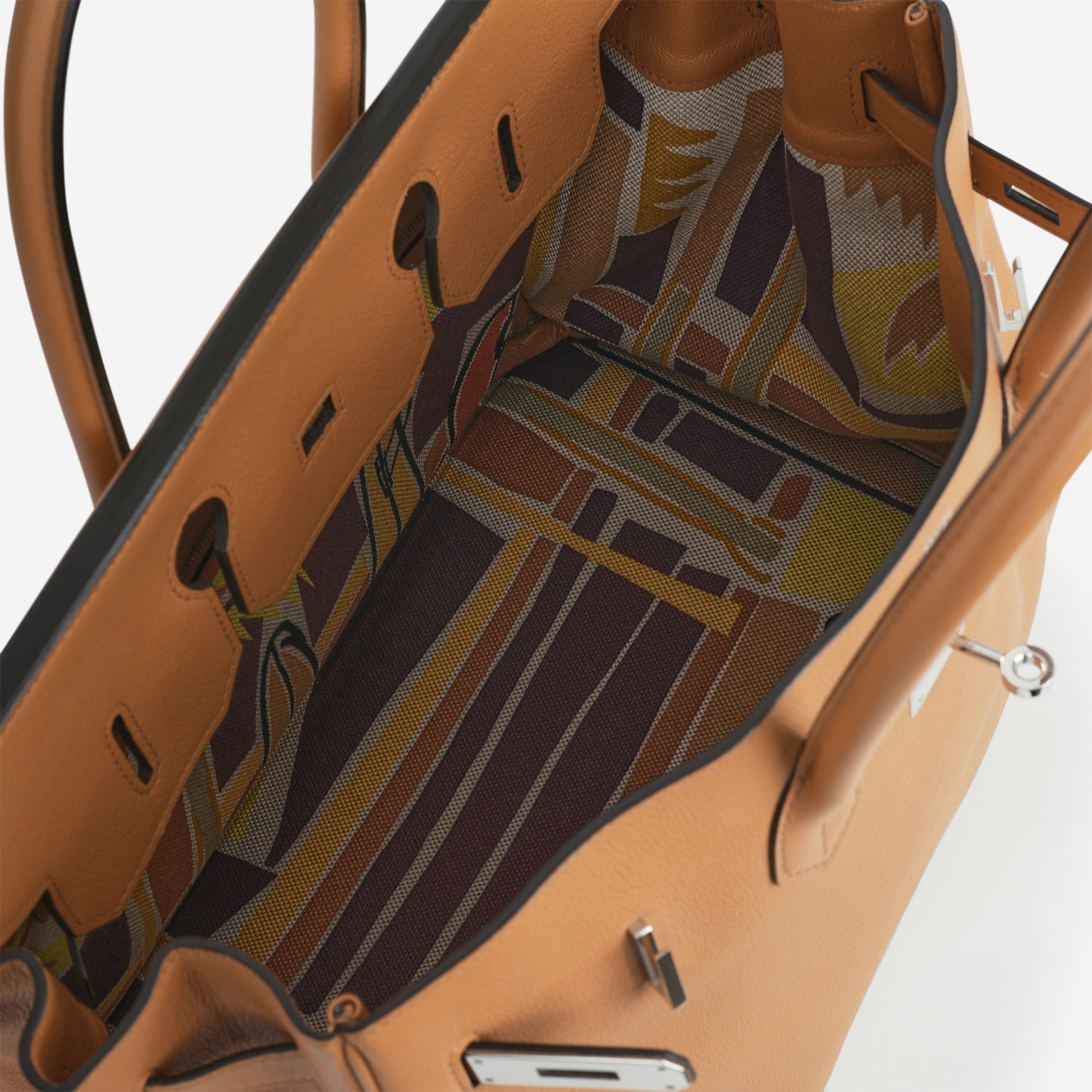 Birkin 35 "Sea, Surf And Fun" - Toffee Novillo / Multicolor Interior | Palladium Hardware - Bagista
