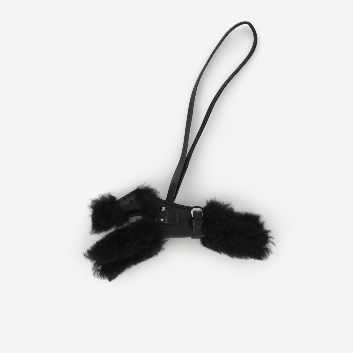 Hermès Budy Punk Charm - Noir Milo / Merino Wool | Palladium Hardware