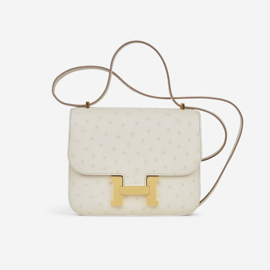 Hermès Constance 18 - Beton Ostrich | Gold Hardware