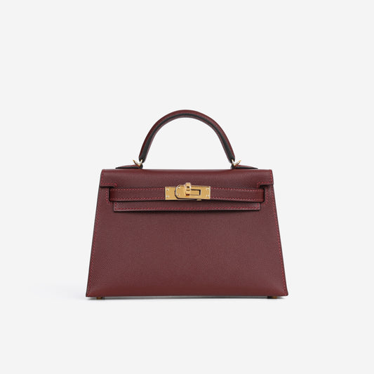 Hermès Mini Kelly 20cm - Rouge H Madame | Gold Hardware