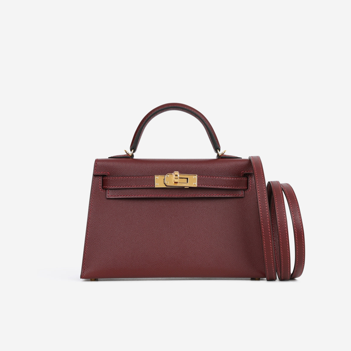 Hermès Mini Kelly 20cm - Rouge H Madame | Gold Hardware