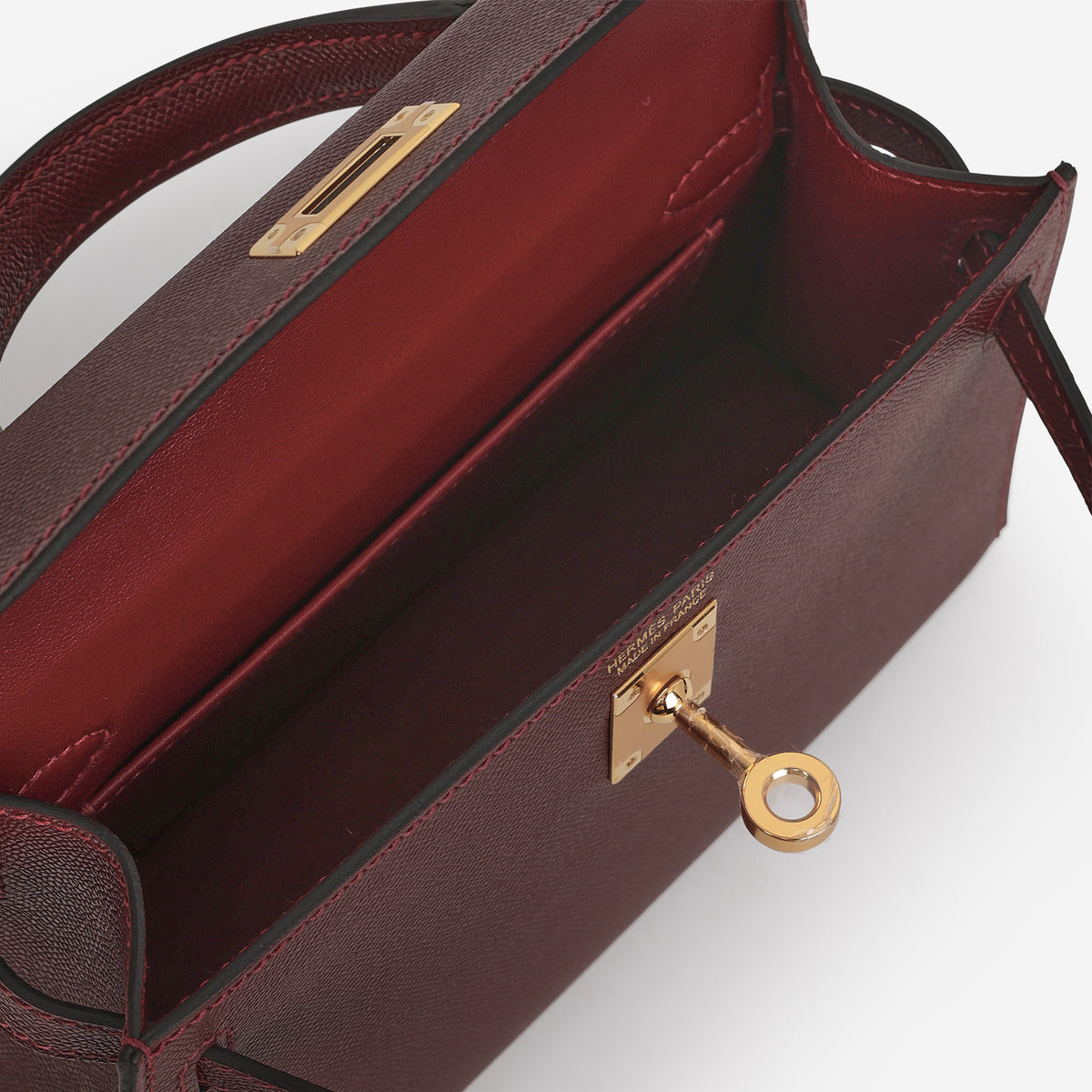 Hermès Mini Kelly 20cm - Rouge H Madame | Gold Hardware
