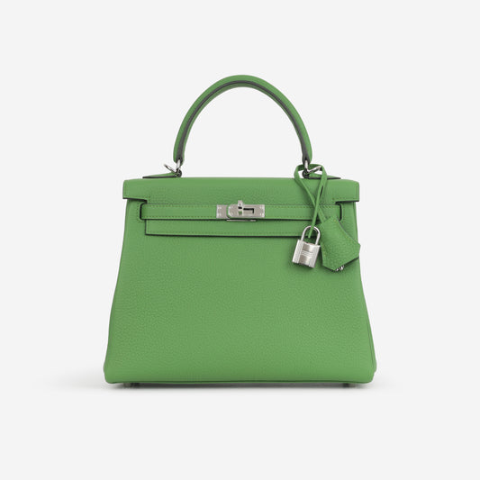 Hermès Kelly 25 - Vert Yucca Togo | Palladium Hardware