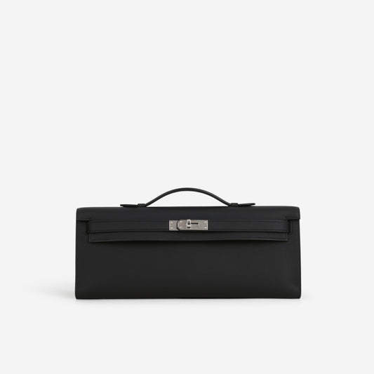 Hermès Kelly Cut - Black Swift | Palladium Hardware - Bagista