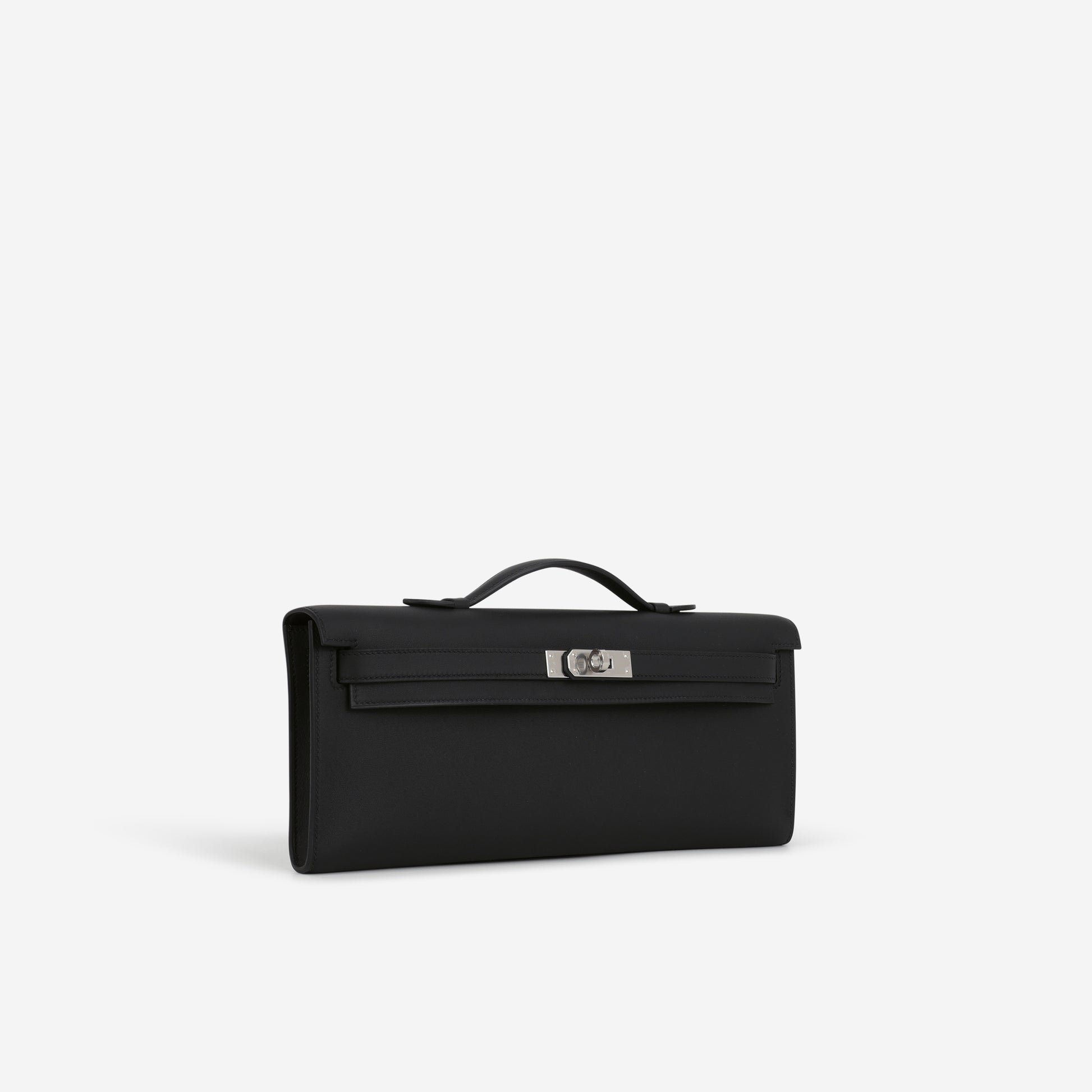 Hermès Kelly Cut - Black Swift | Palladium Hardware - Bagista