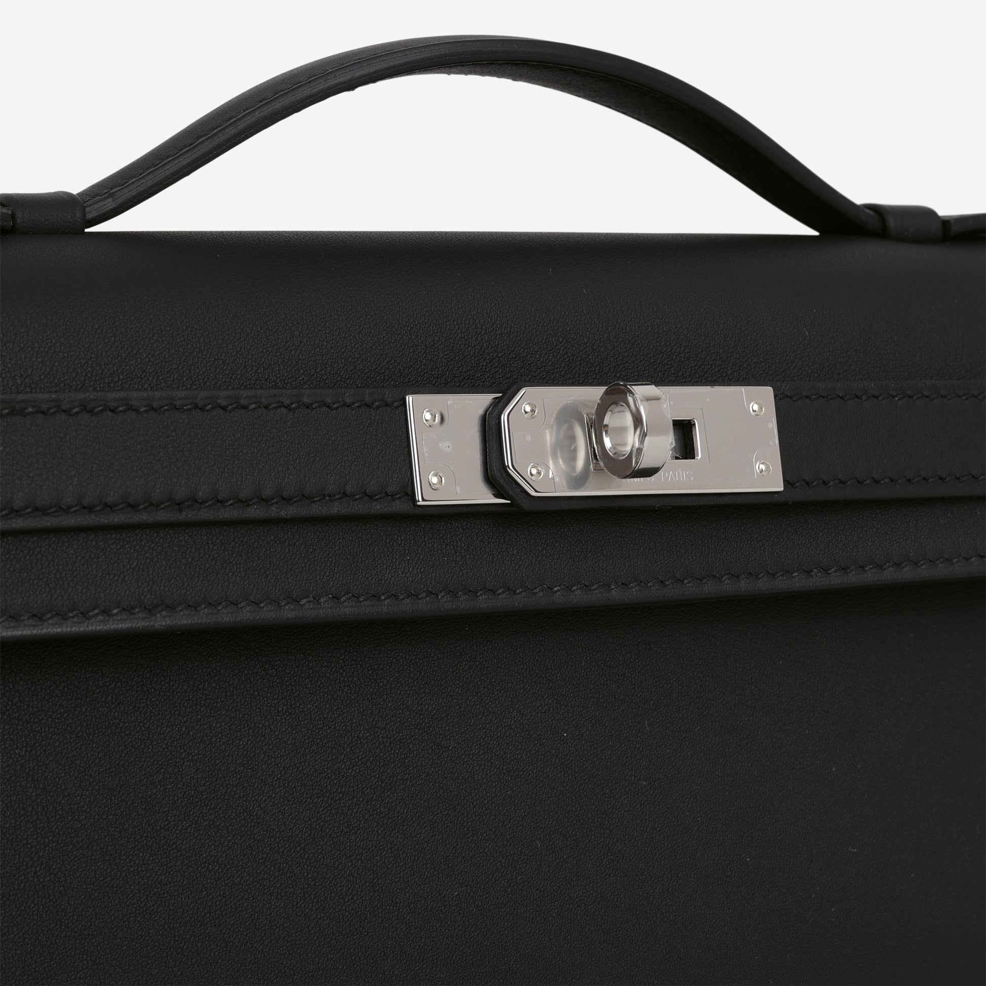 Hermès Kelly Cut - Black Swift | Palladium Hardware - Bagista