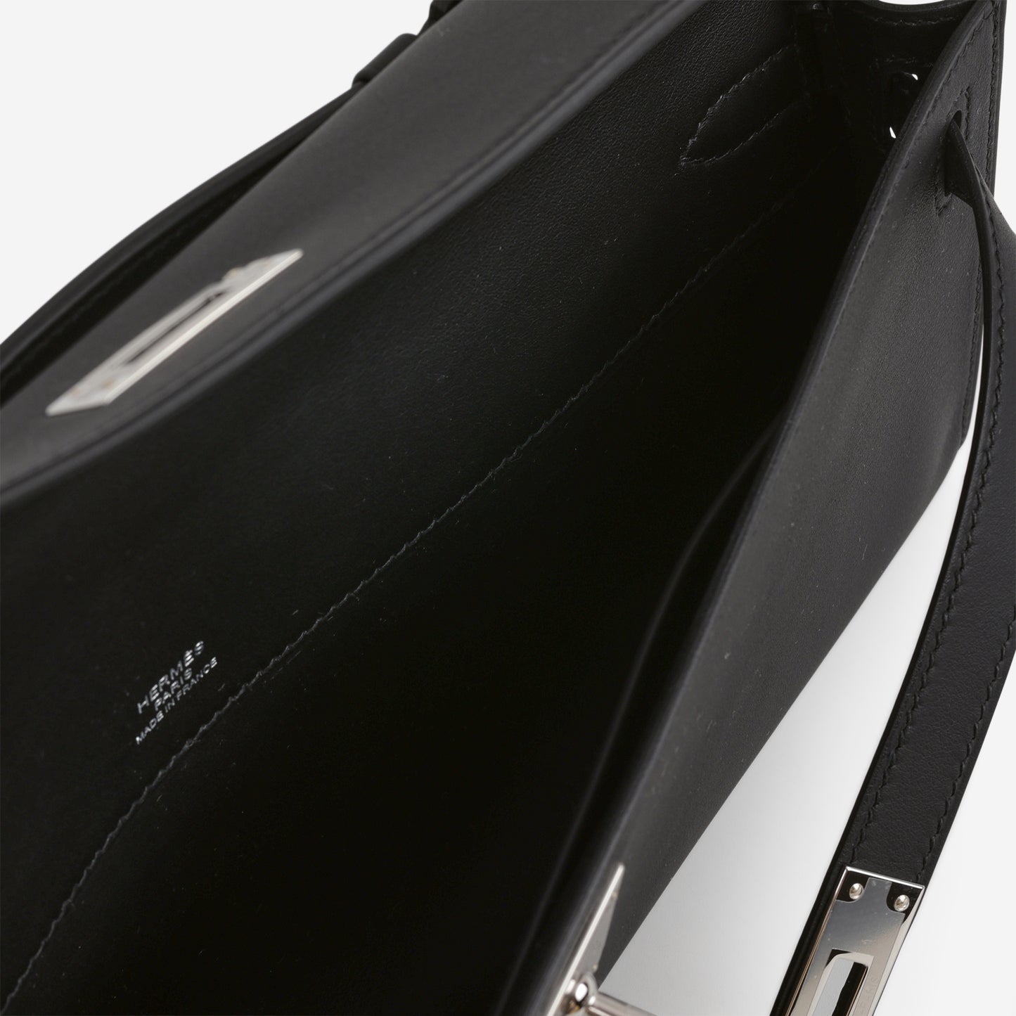 Hermès Kelly Cut - Black Swift | Palladium Hardware - Bagista