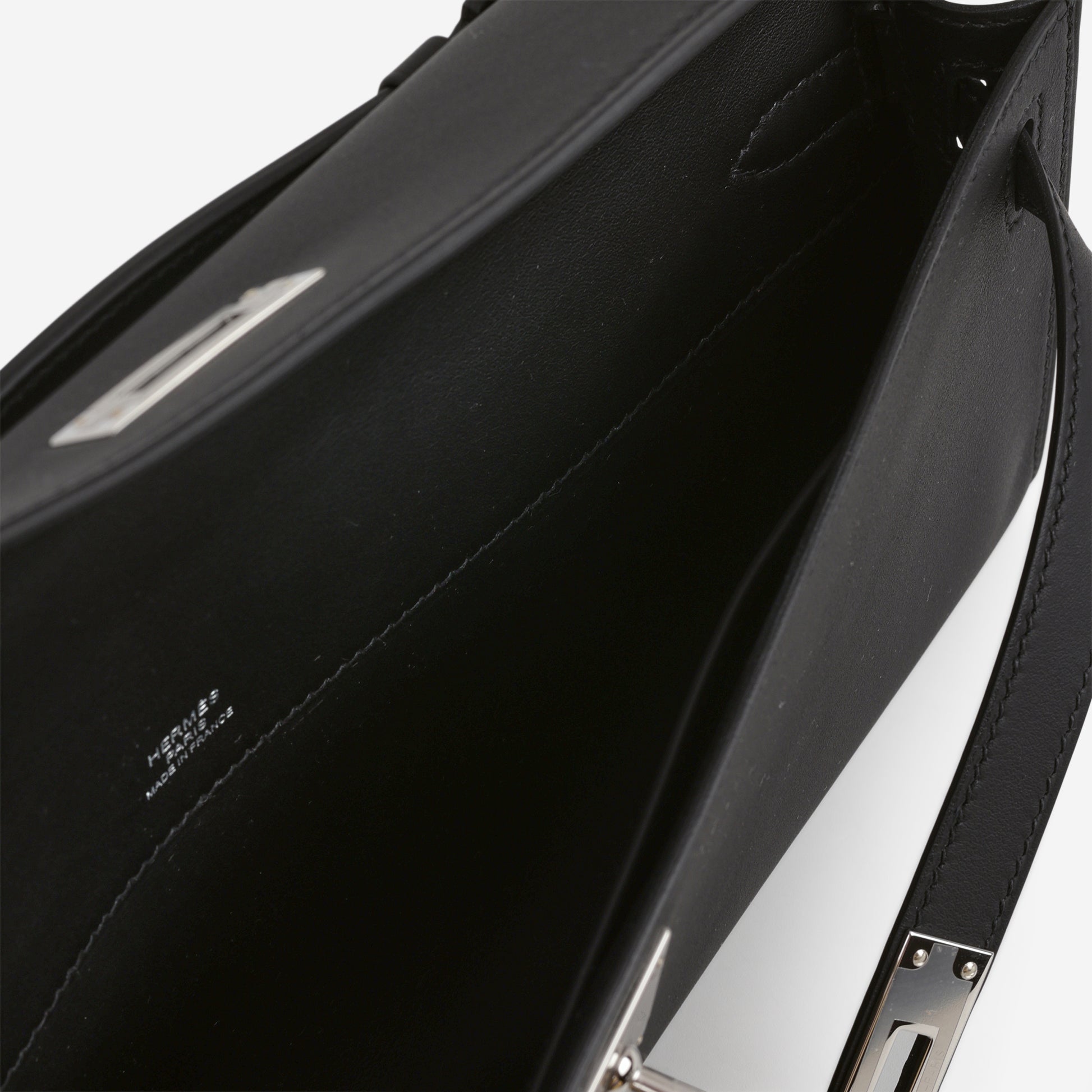 Hermès Kelly Cut - Black Swift | Palladium Hardware - Bagista