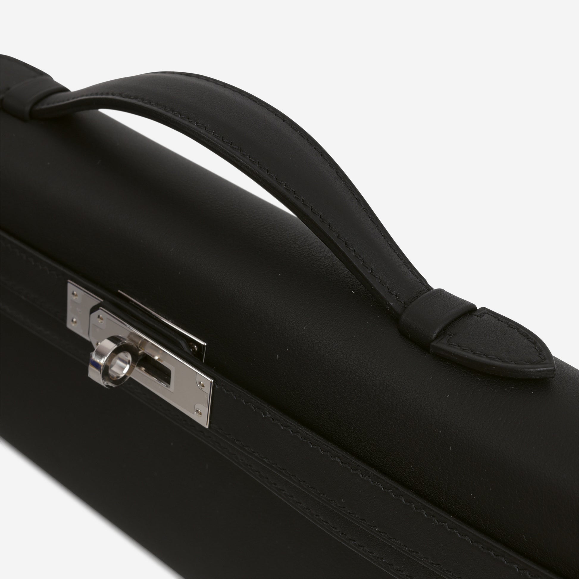 Hermès Kelly Cut - Black Swift | Palladium Hardware - Bagista
