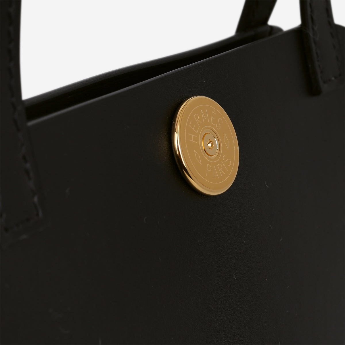 Hermès Tablier Sellier - Noir Toile Militaire / Hunter | Gold Hardware