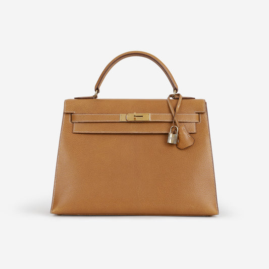 Vintage Kelly 32 - Gold Courchevel | Gold Hardware