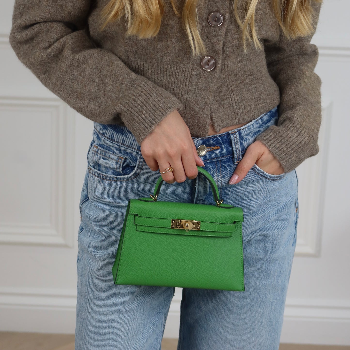 Hermès Mini Kelly - Vert Yucca Epsom | Gold Hardware