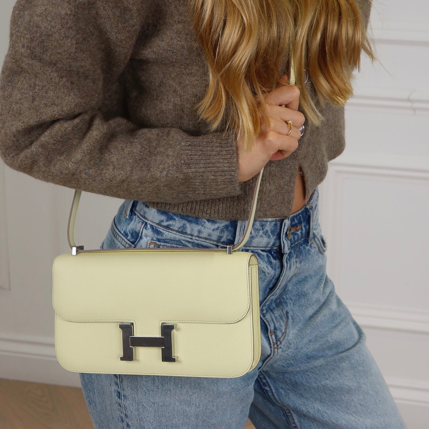 Hermès Constance Elan - Jaune Milton Epsom | Palladium Hardware