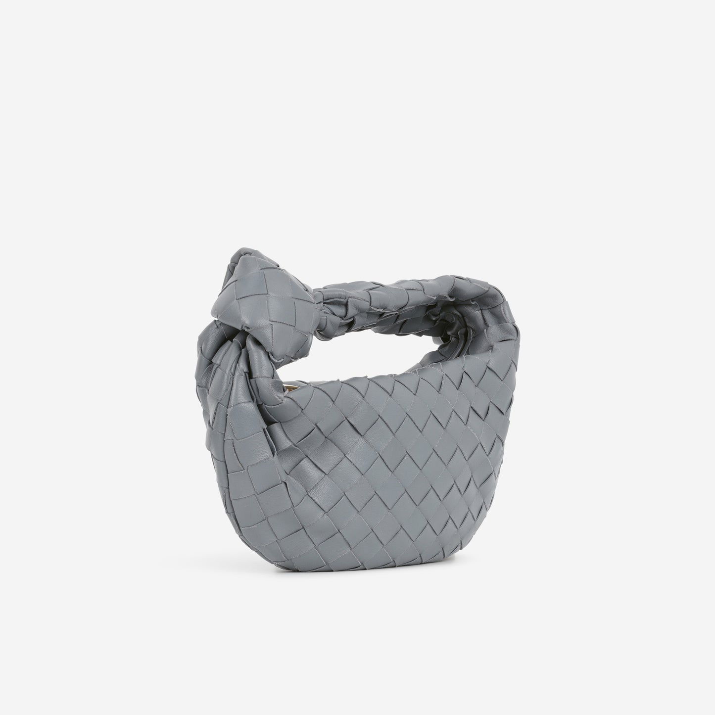 Bottega Mini Jodie Shoulder Bag - Grey Intrecciato | Gold Hardware - Bagista