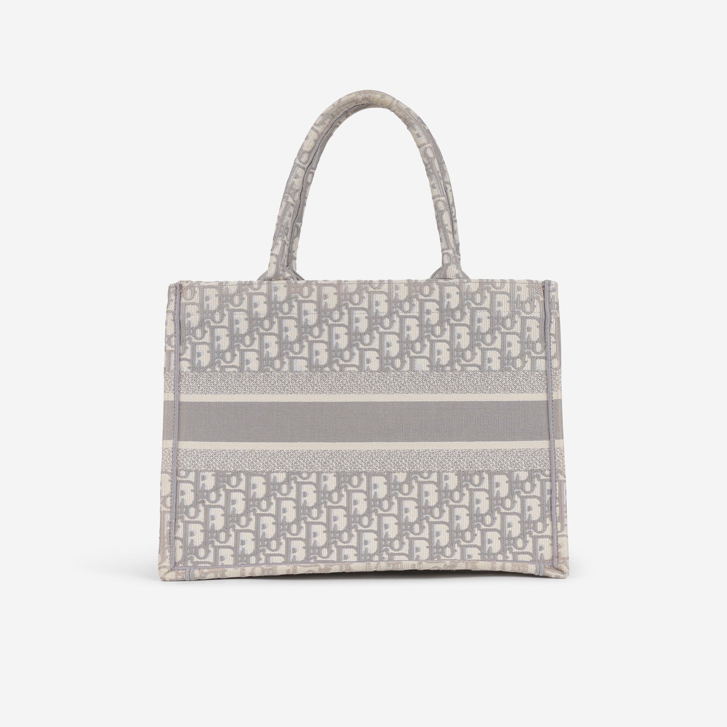 Dior Medium Book Tote - Grey Oblique Toile Canvas