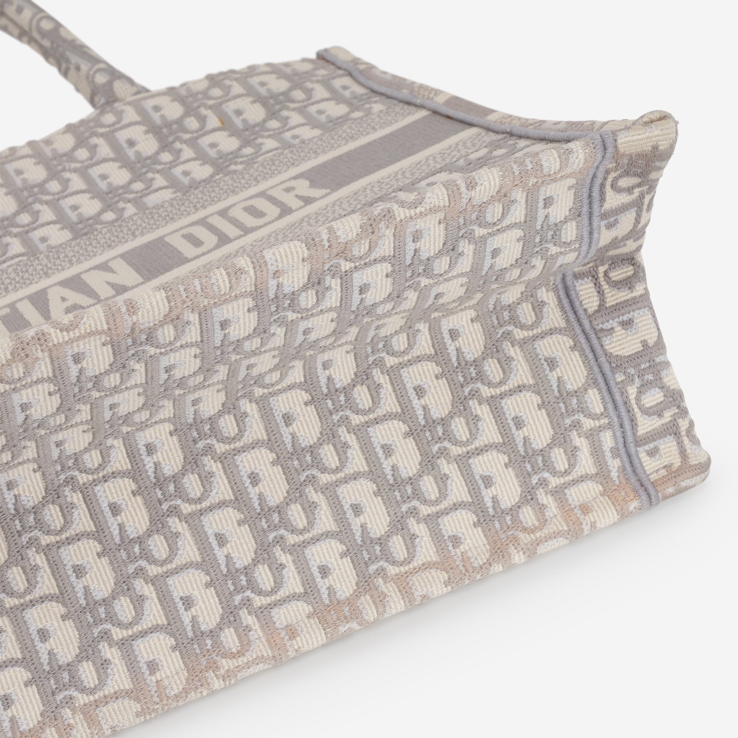 Dior Medium Book Tote - Grey Oblique Toile Canvas