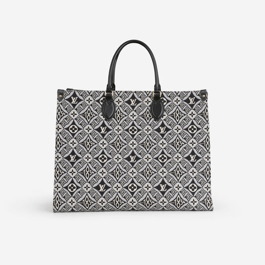 Louis Vuitton OnTheGo GM - Black "Since 1854" Jacquard | Gold Hardware
