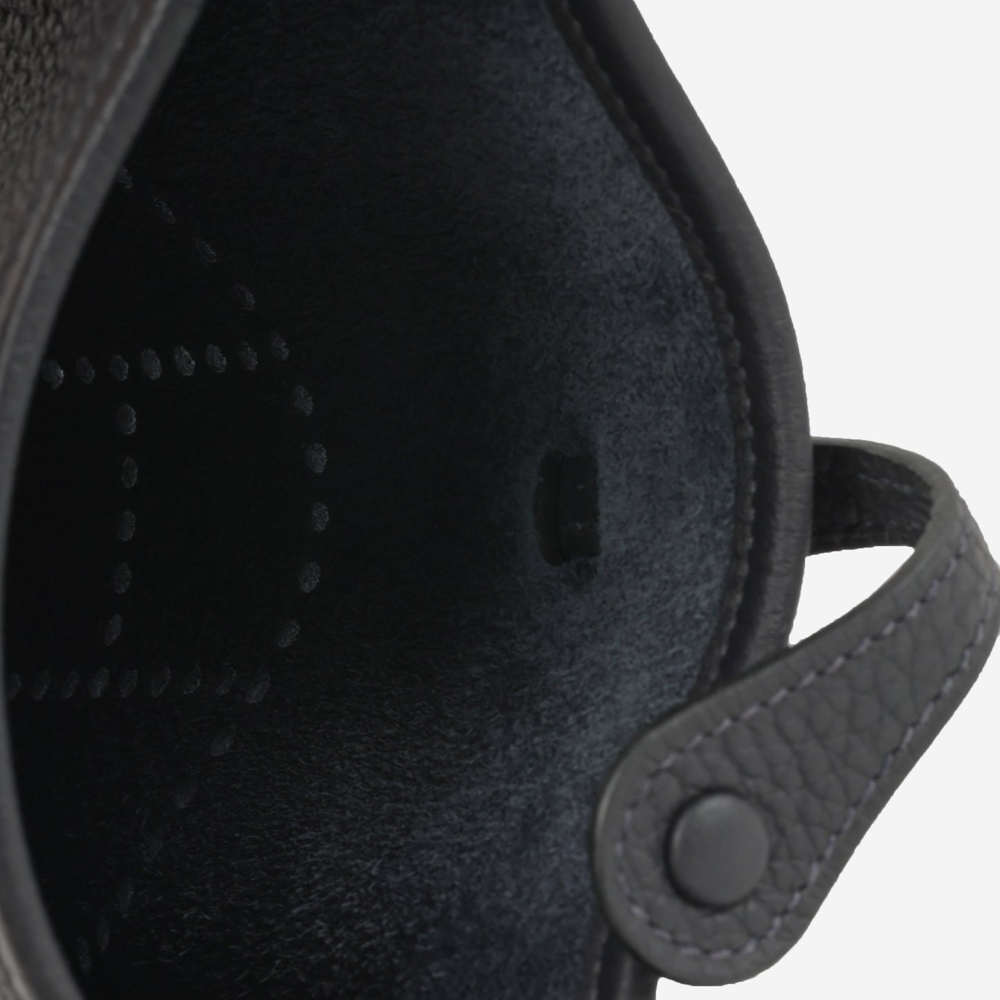 Hermès Evelyne TPM - Caban Clemence / Rose Shocking - Bleu Indigo Strap | Palladium Hardware