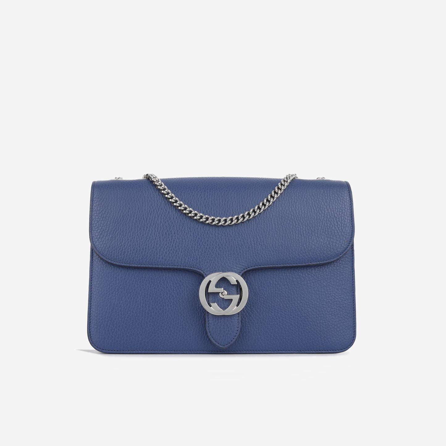 Large Interlocking GG Bag - Blue