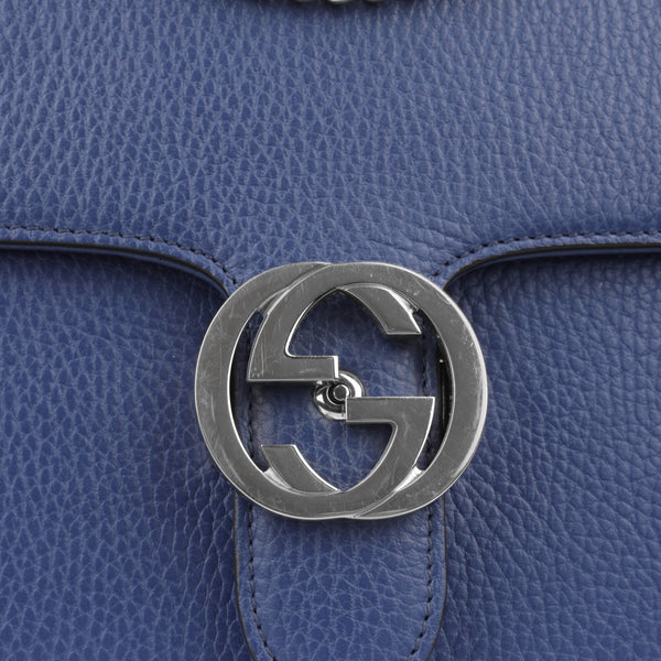 Large Interlocking GG Bag - Blue