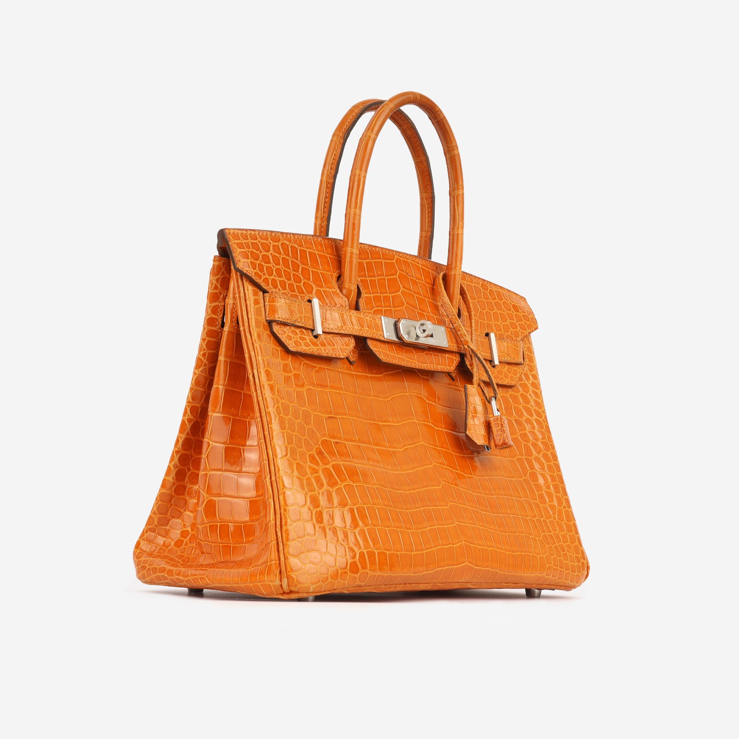 Birkin 30 - Orange Porosus Crocodile Lisse
