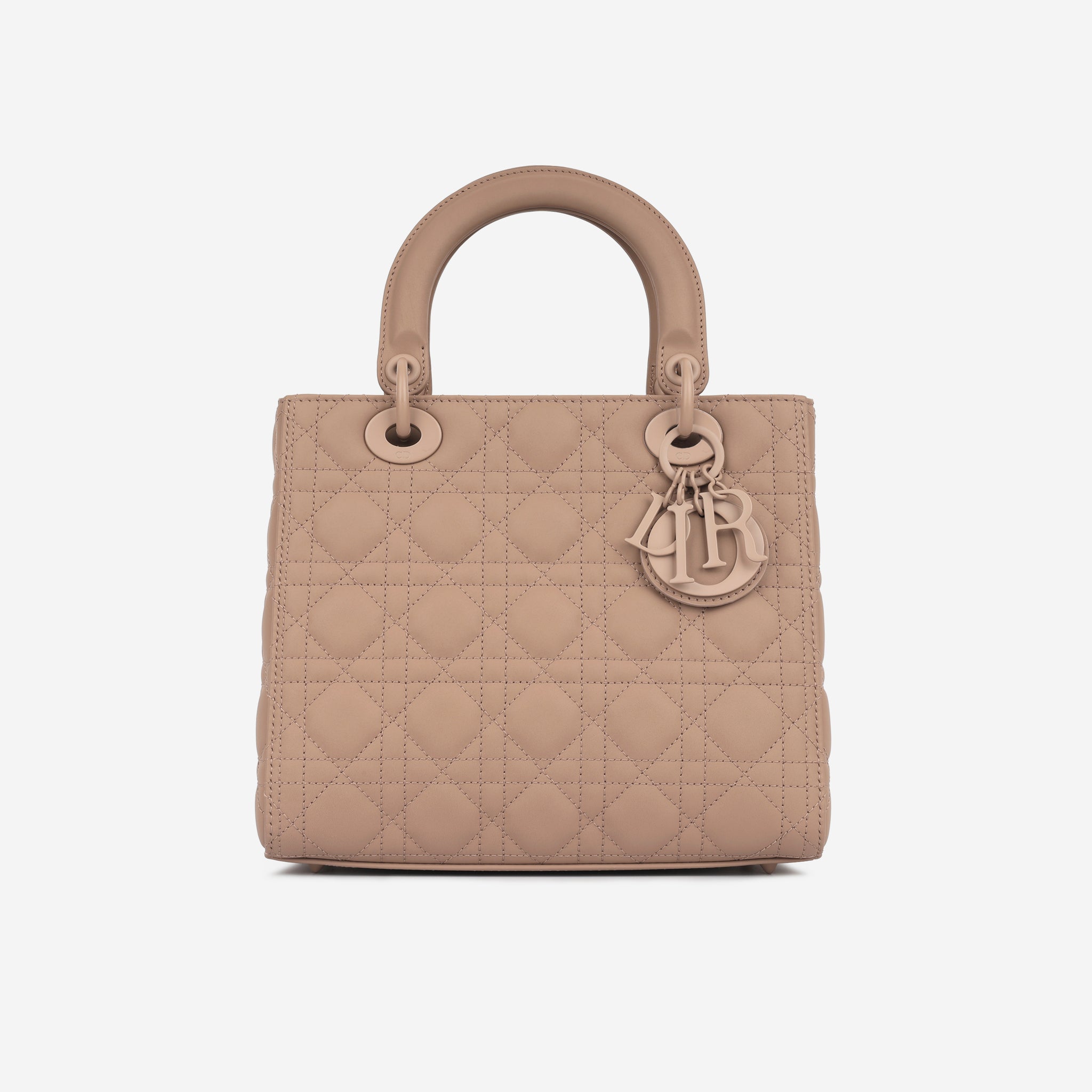 Dior Medium Lady Dior Blush Ultramatte Cannage Calfskin Pre Loved