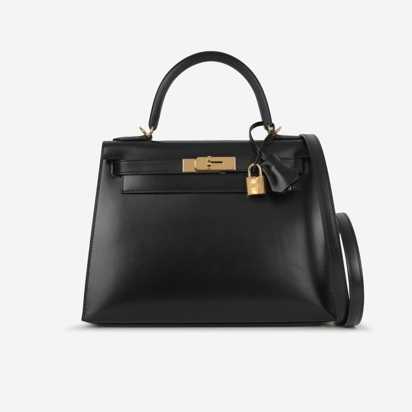 Hermès Kelly 28 - Noir Box Calf | Gold Hardware
