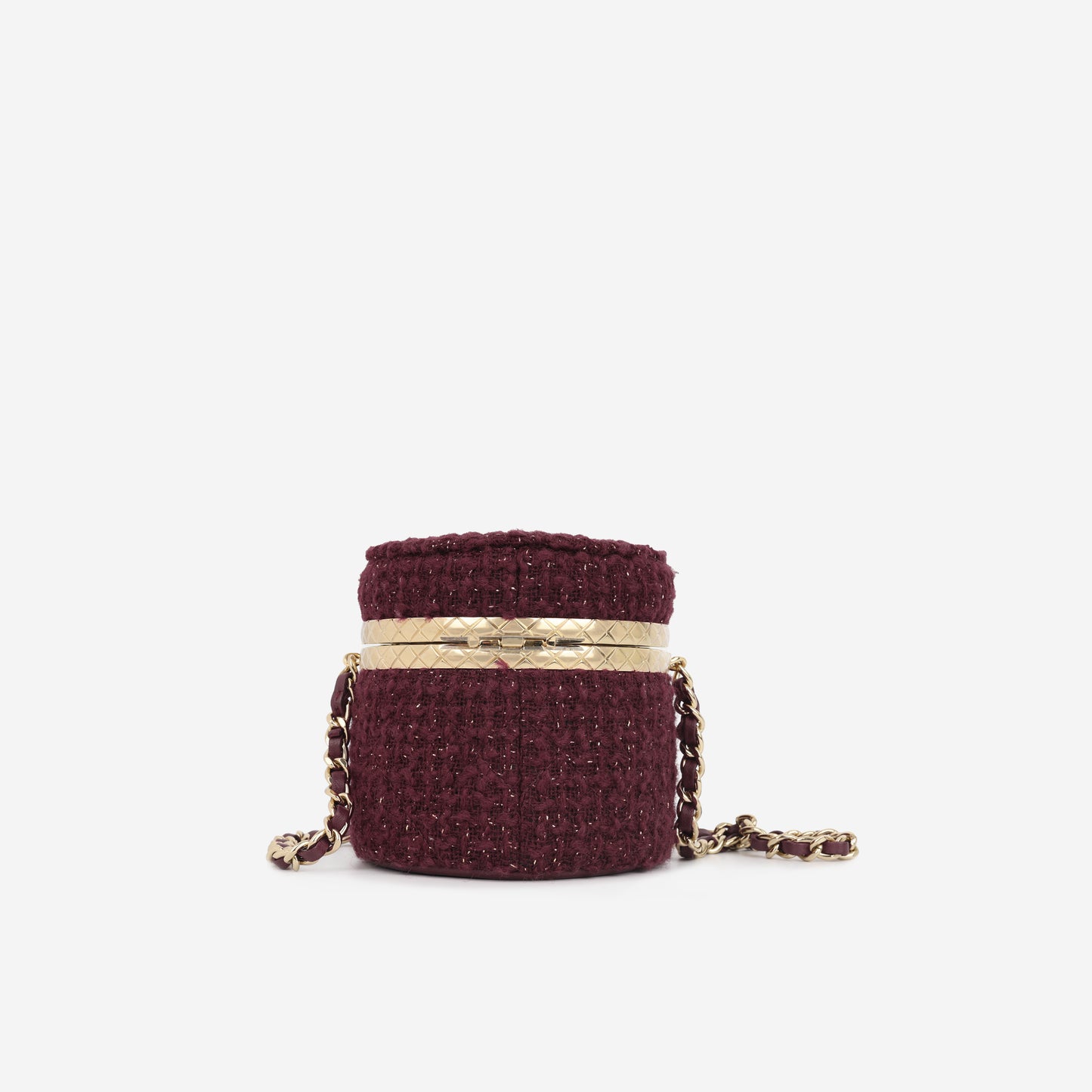 Tweed Vanity Clutch on Chain