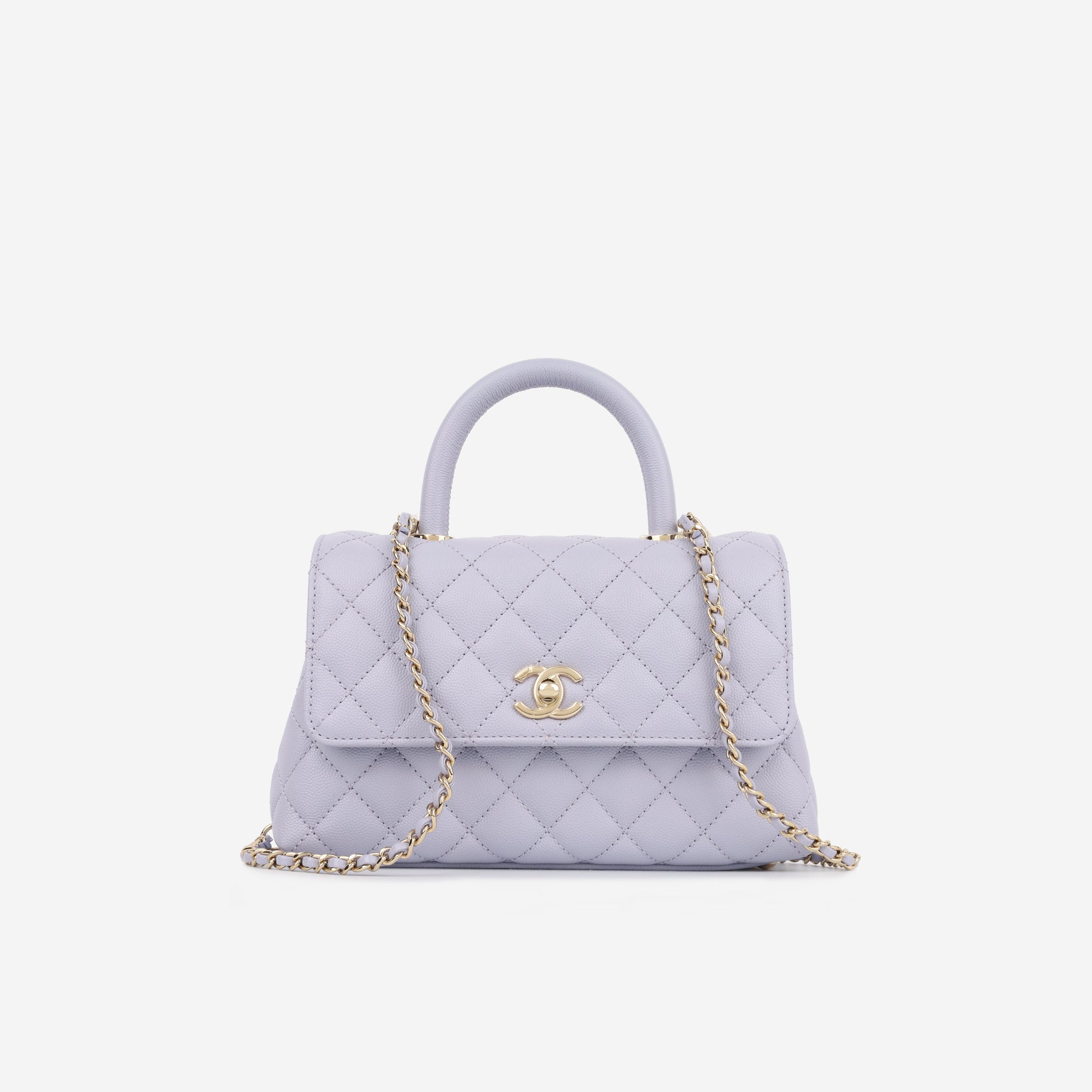 Chanel Coco Handle Small Coco Handle Lavender Caviar GHW