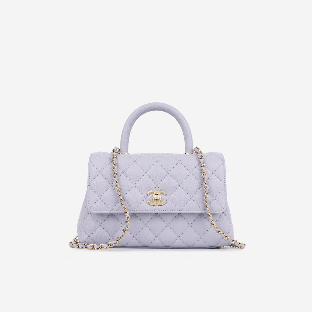 Chanel - Coco Handle - Small Coco Handle - Lavender Caviar GHW - Unused ...