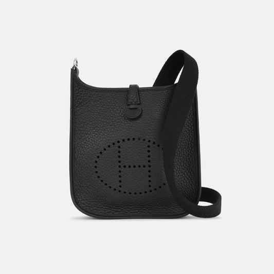 Hermès Mini Evelyne 16 - Black Clemence | Palladium Hardware