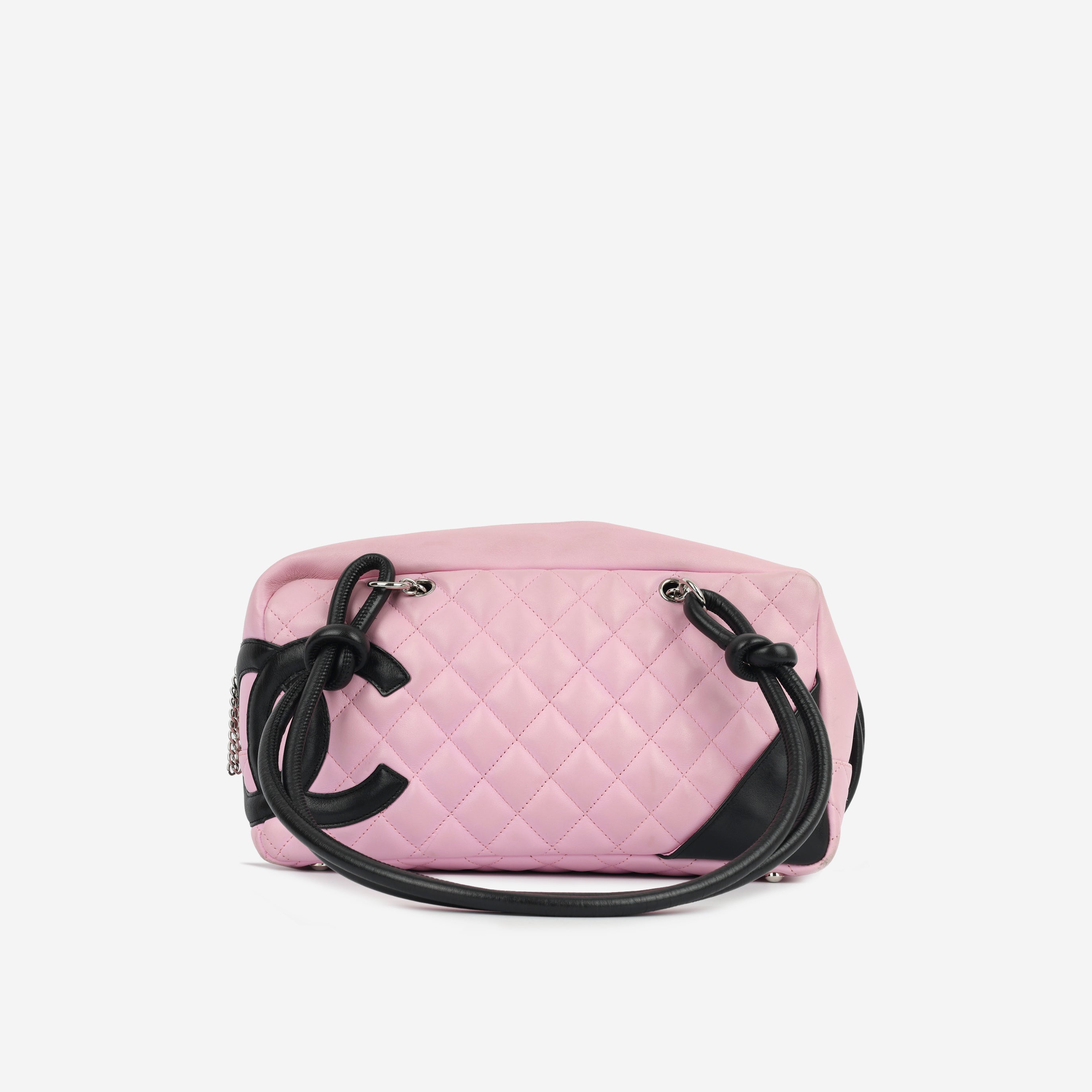 Chanel - Cambon Reporter Bag - Pink/Black Lambskin SHW - 2004/05