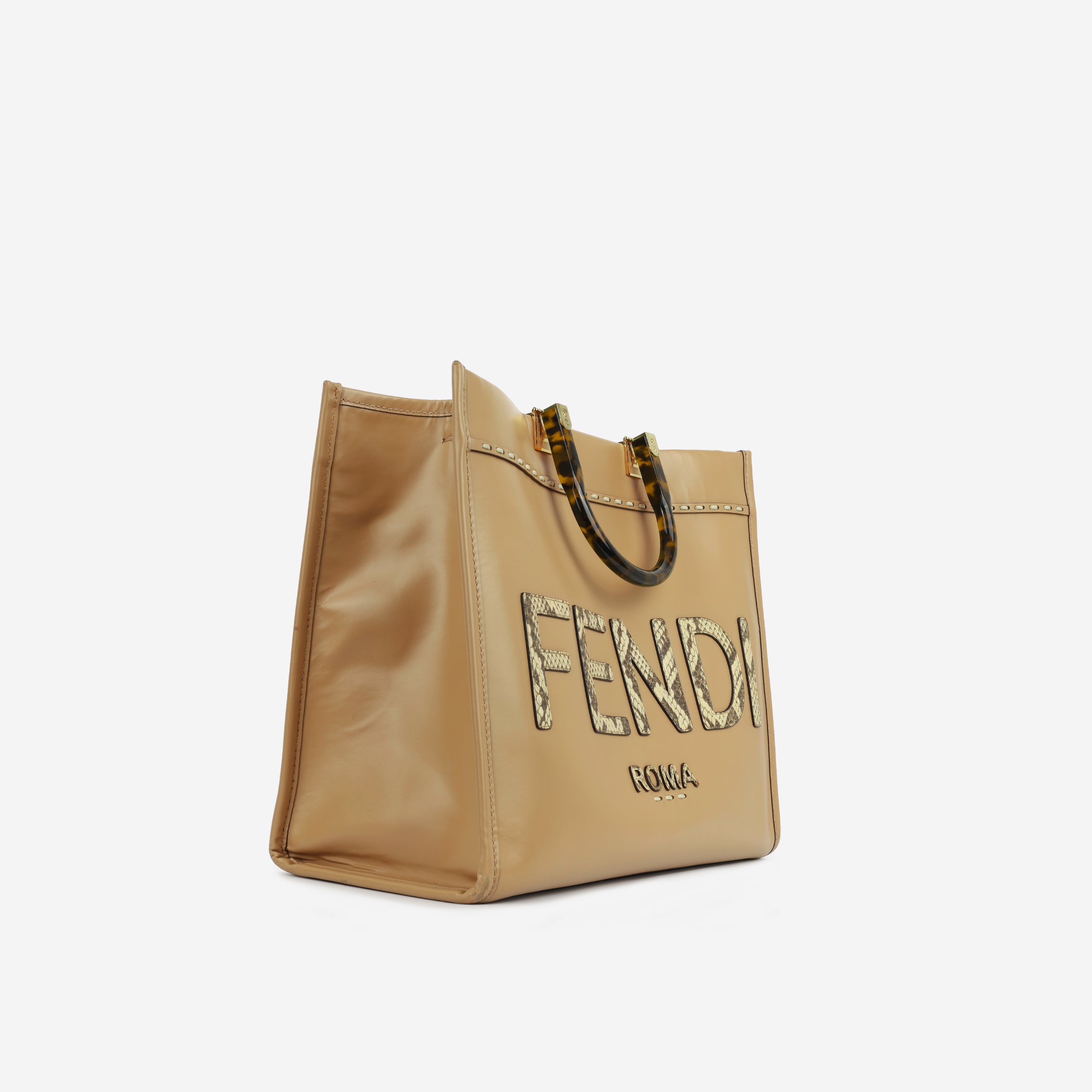 Fendi - Medium Sunshine Tote - Tan Calfskin - GHW - Pre Loved