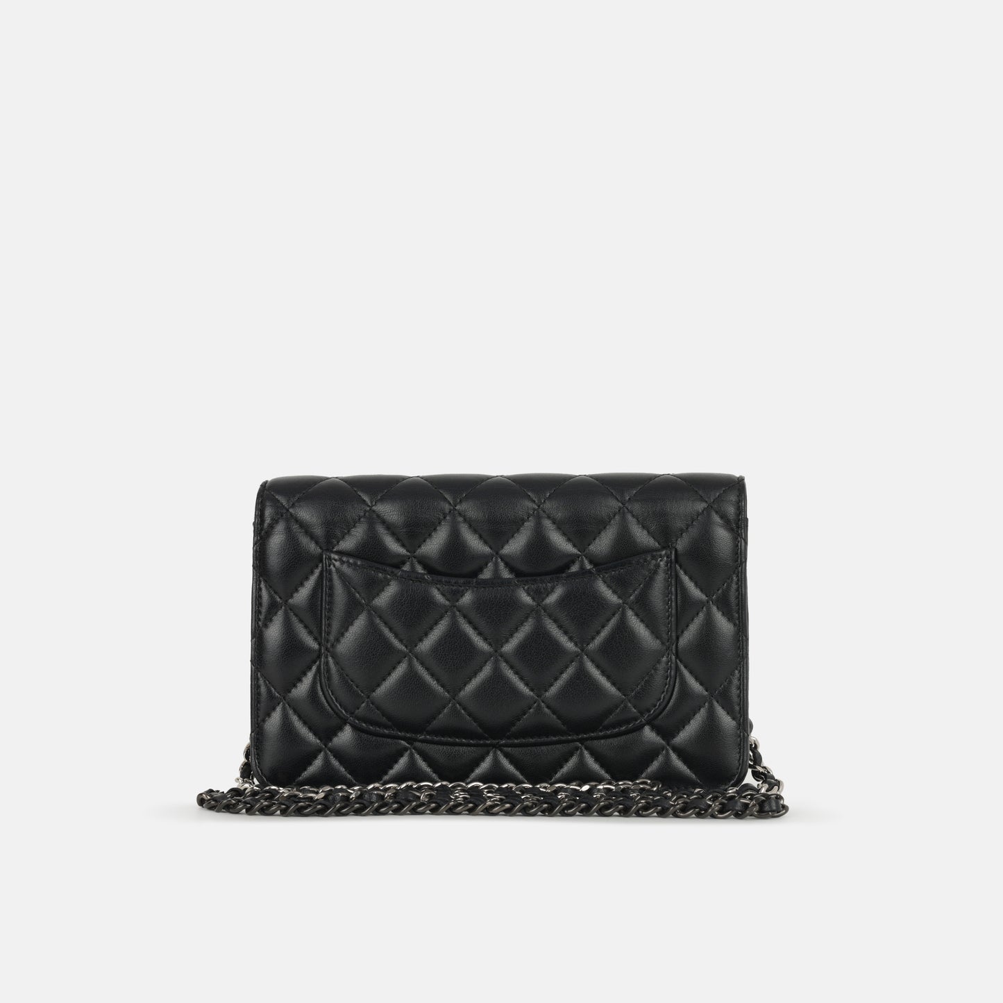 Chanel Seasonal Wallet On Chain - Black Lambskin | Silver Hardware