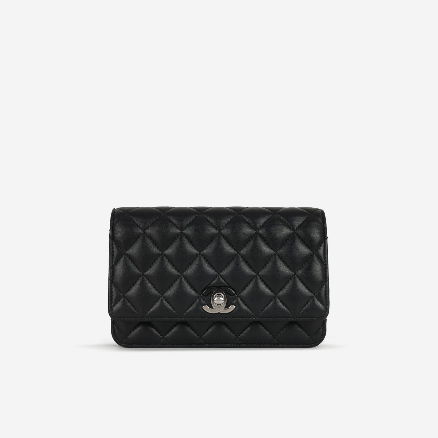 Chanel Seasonal Wallet On Chain - Black Lambskin | Silver Hardware