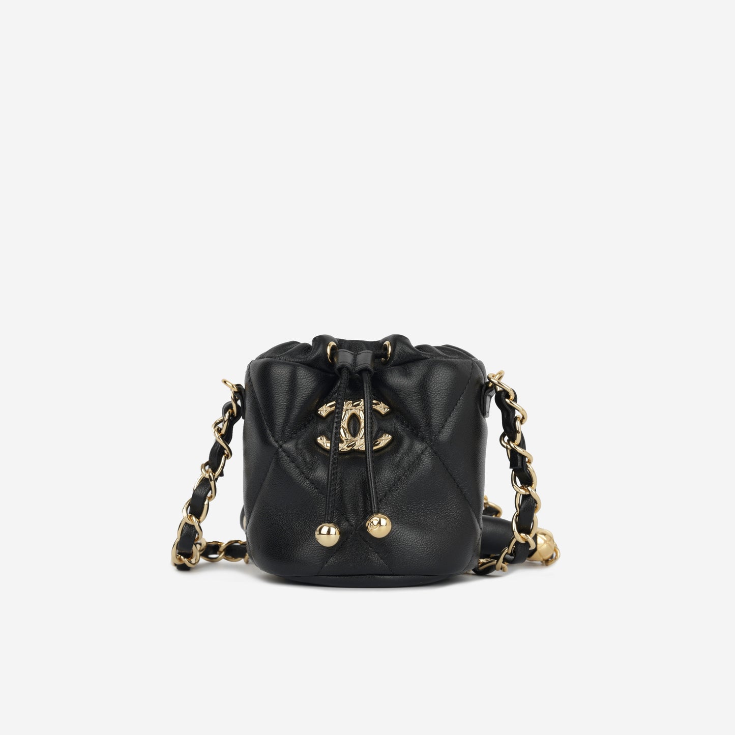 Micro Bucket Bag on Chain