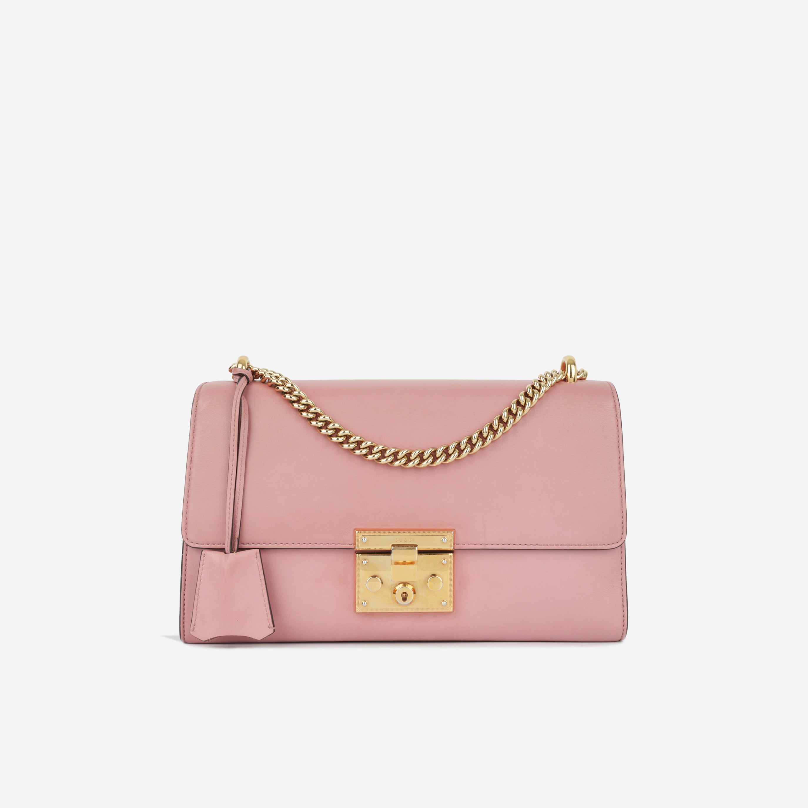 Gucci - Medium Padlock - Smooth Pink Calfskin GHW - Very Good Gucci - Medium Padlock - Smooth Pink Calfskin GHW - Very Good