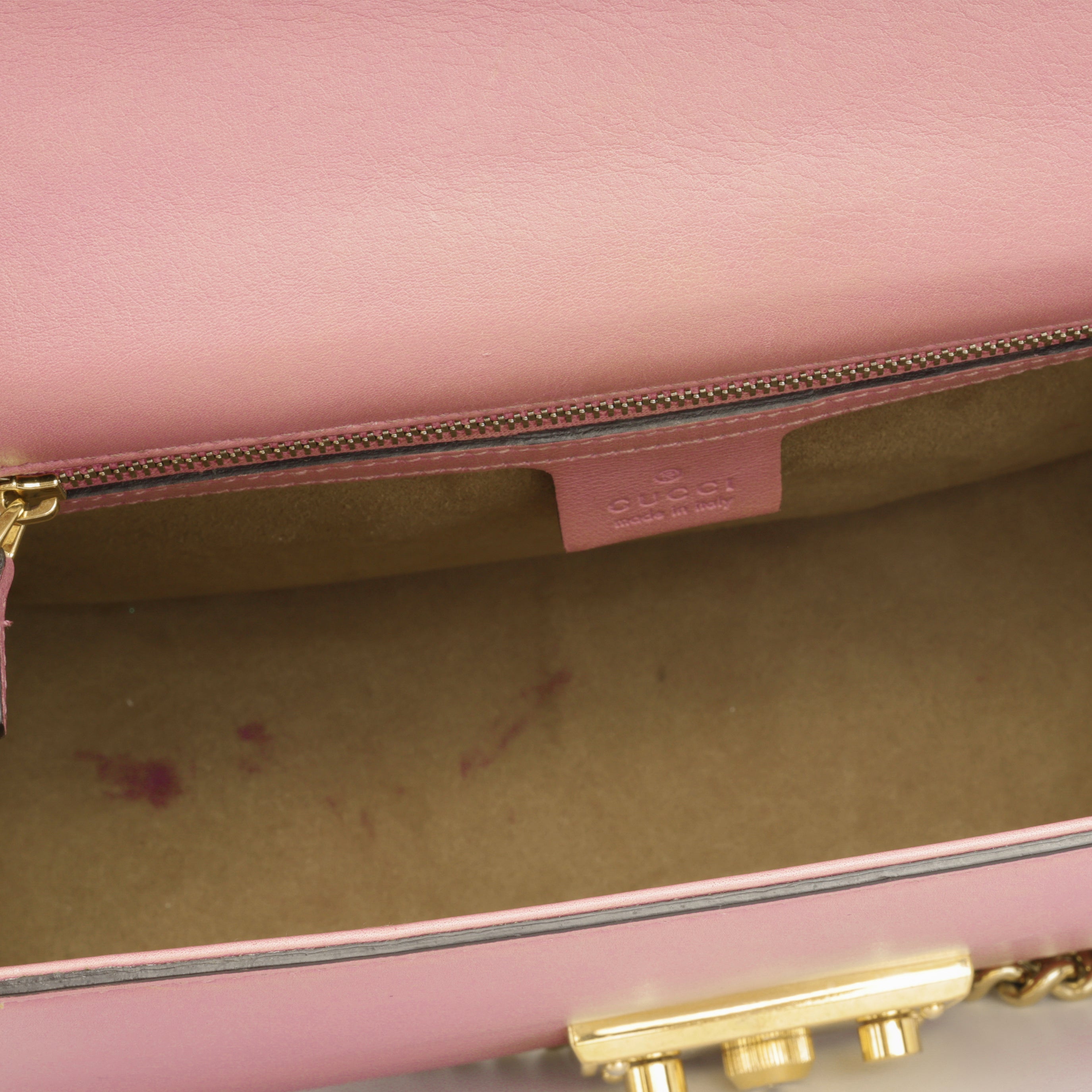 Gucci - Medium Padlock - Smooth Pink Calfskin GHW - Very Good