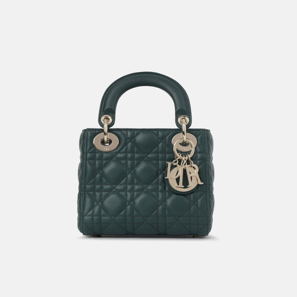 Mini lady dior green best sale