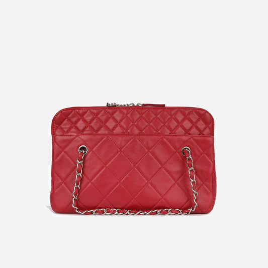 Zip Messenger - Red Lambskin