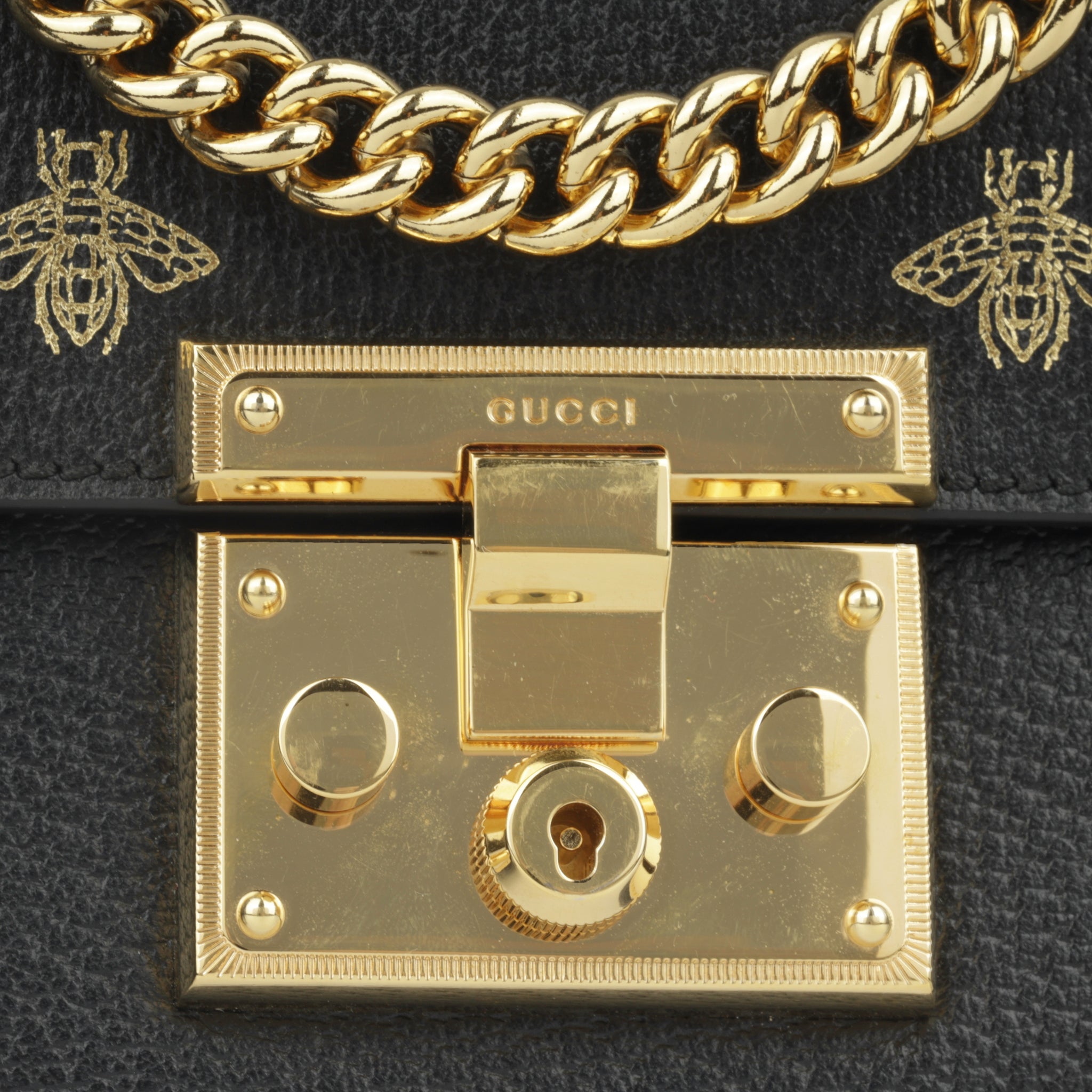 Gucci bee sale padlock bag