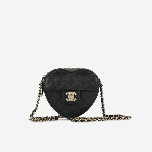 Small Heart Bag - Black