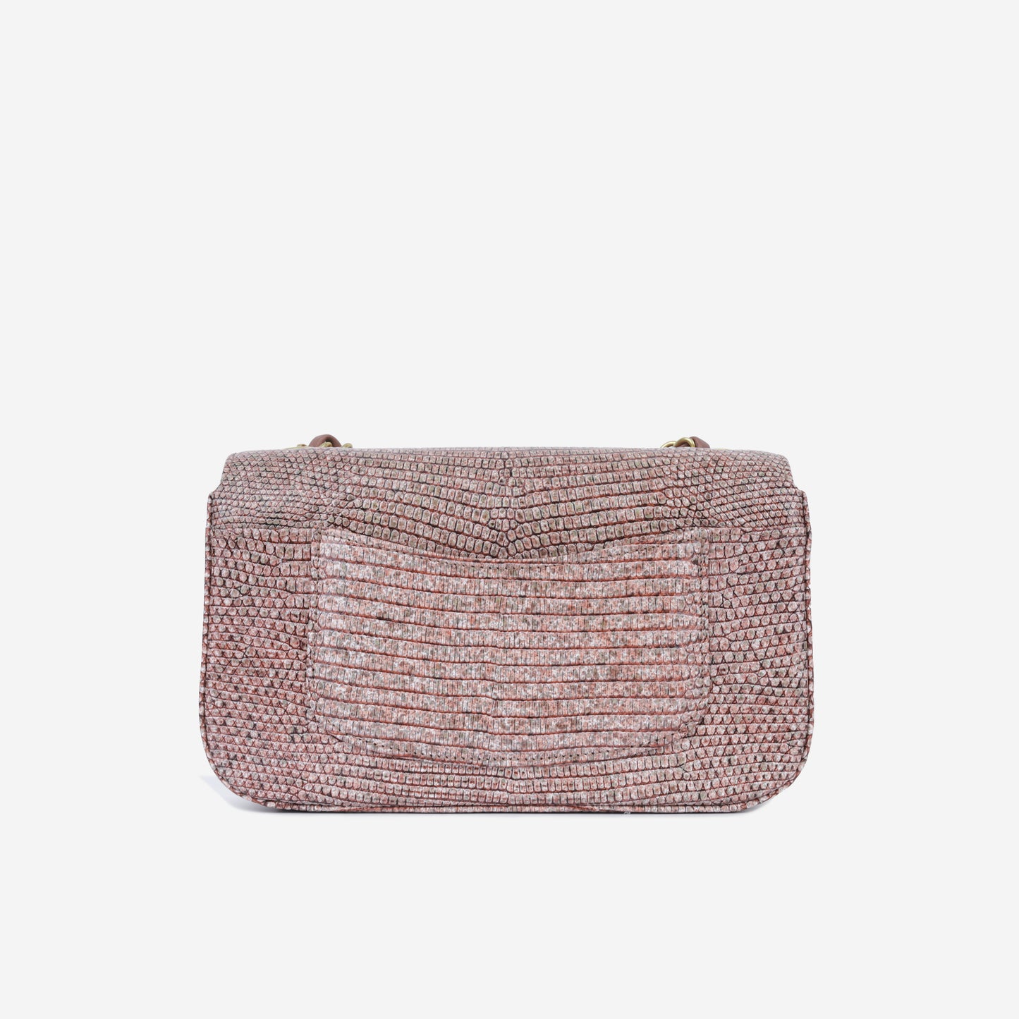 Mini Rectangular Flap - Mauve Taupe Lizard