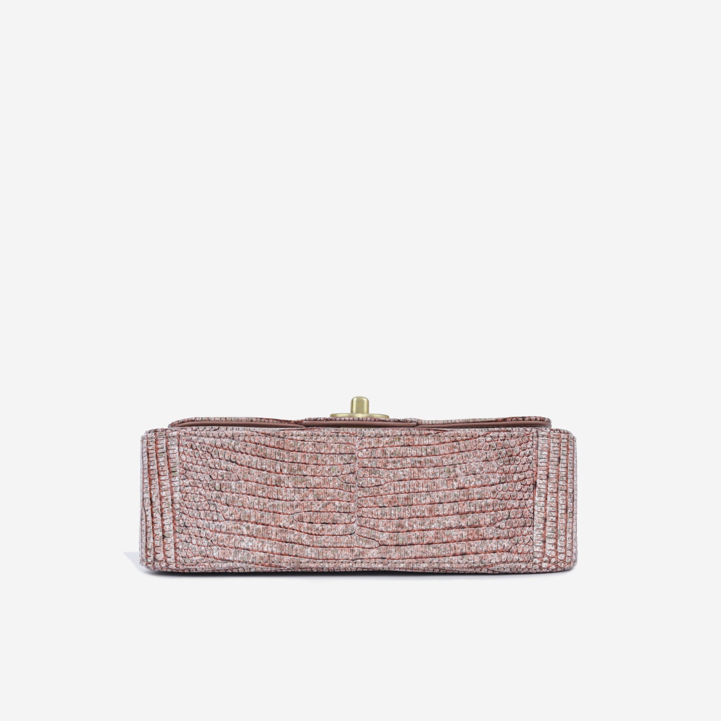 Mini Rectangular Flap - Mauve Taupe Lizard