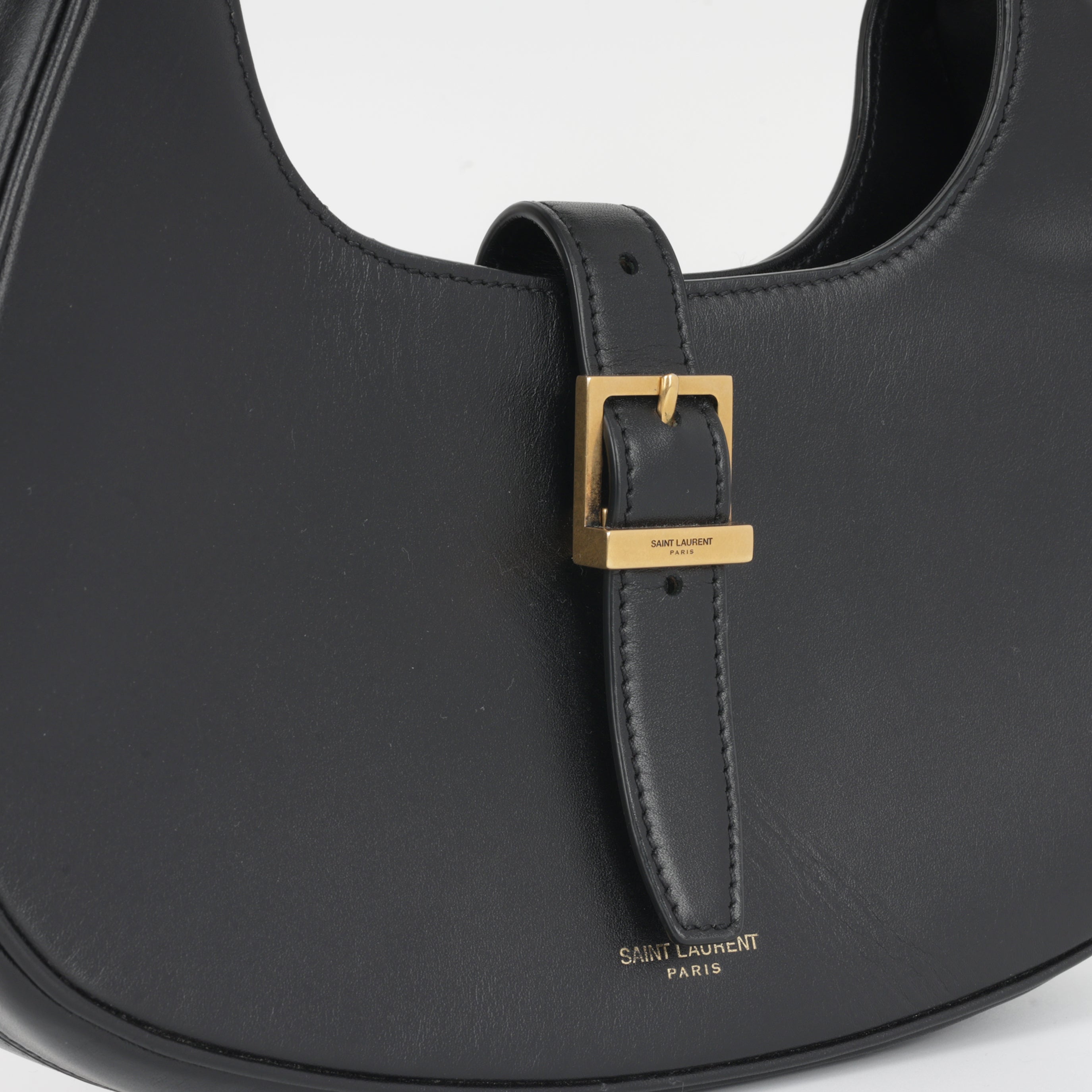 Saint Laurent - Le Fermoir Shoulder Bag - Black Calfskin GHW - pre