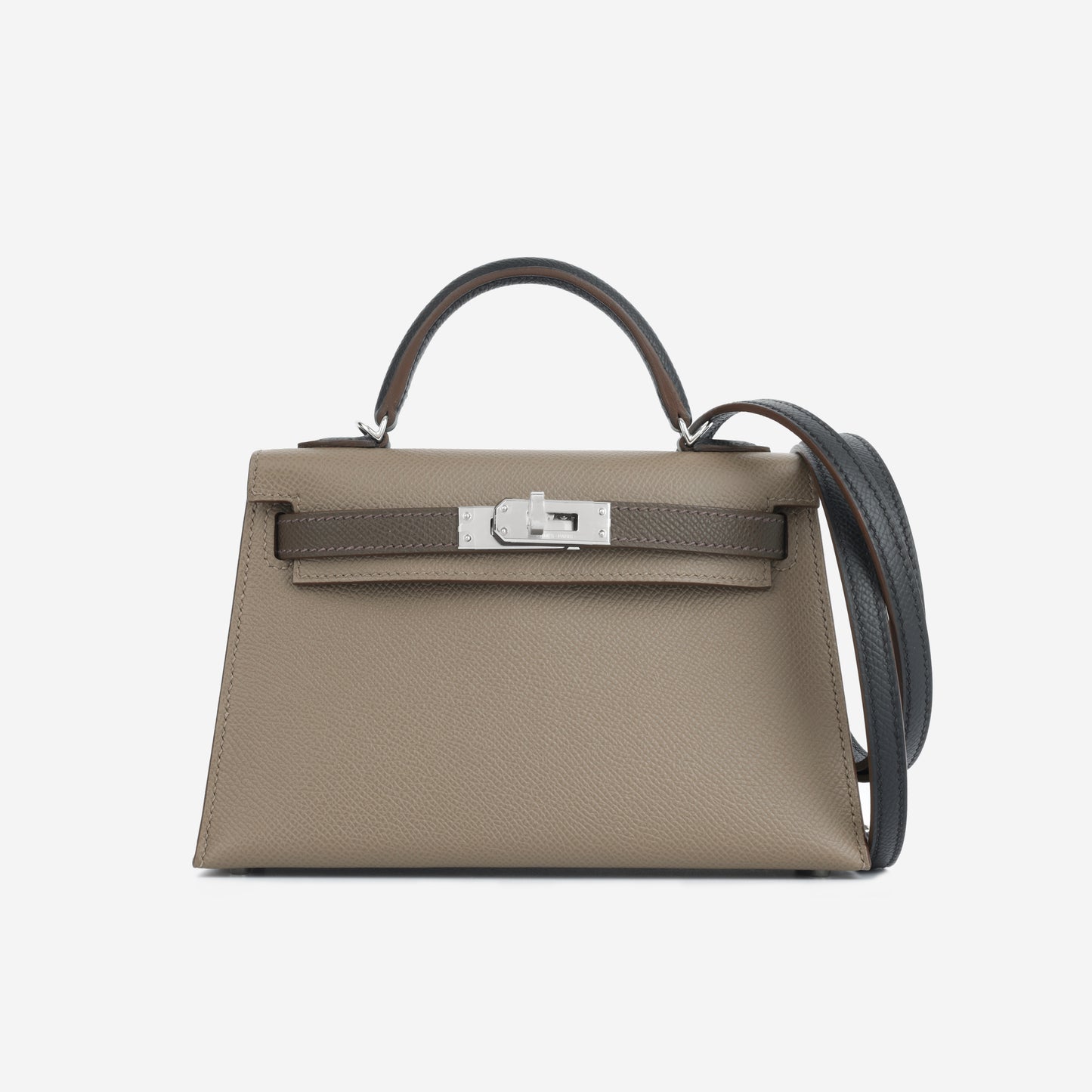 Mini Kelly - Ecorce/ Noir / Etoupe