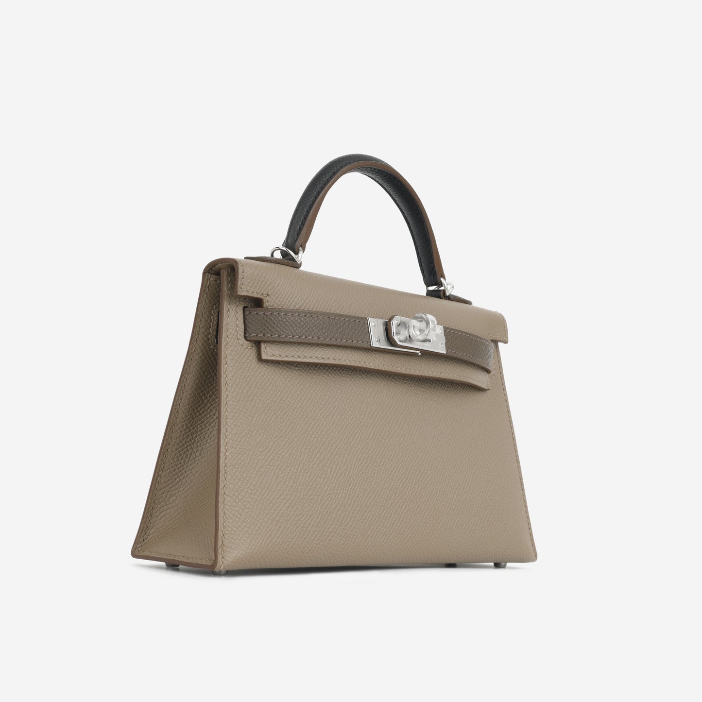 Mini Kelly - Ecorce/ Noir / Etoupe