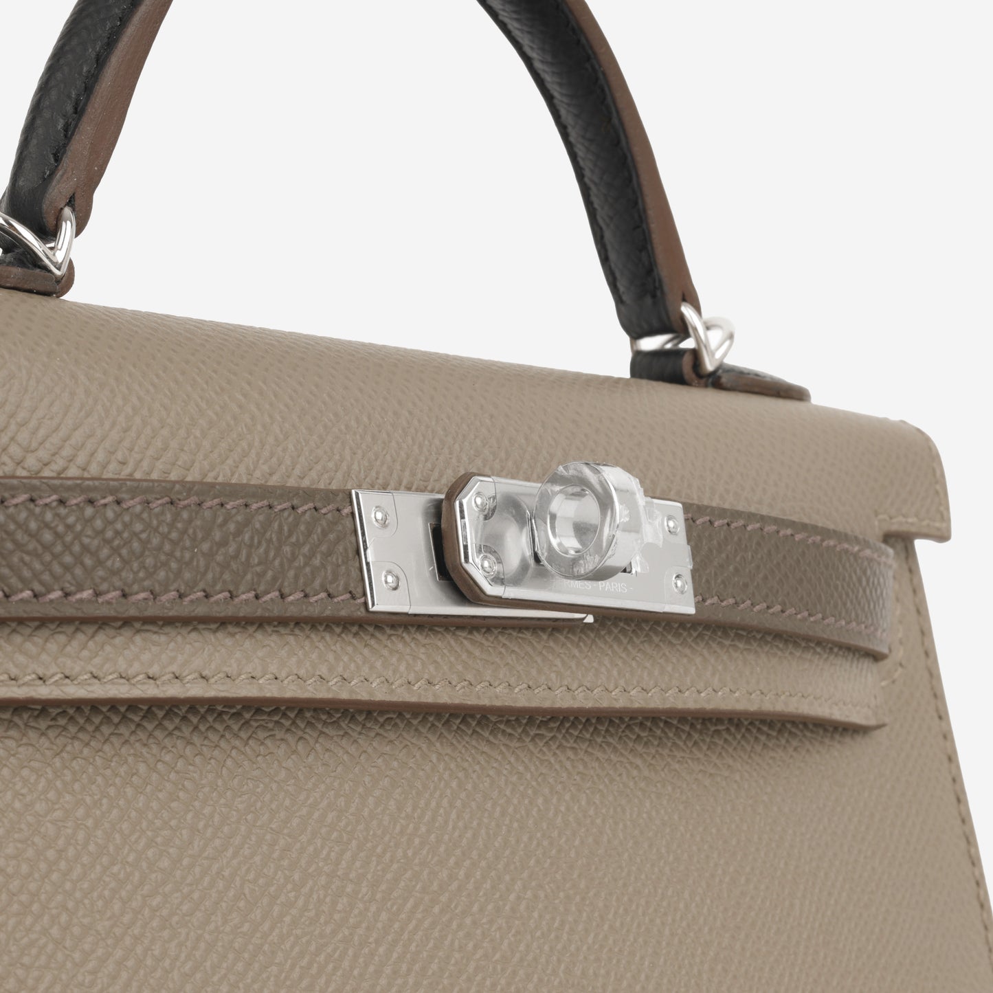 Mini Kelly - Ecorce/ Noir / Etoupe