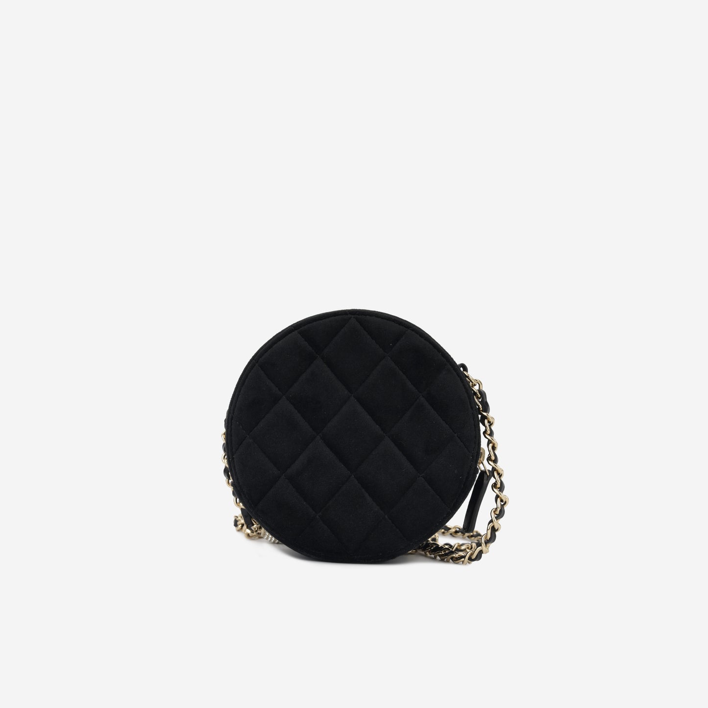 Velvet Quilted Clutch on Chain