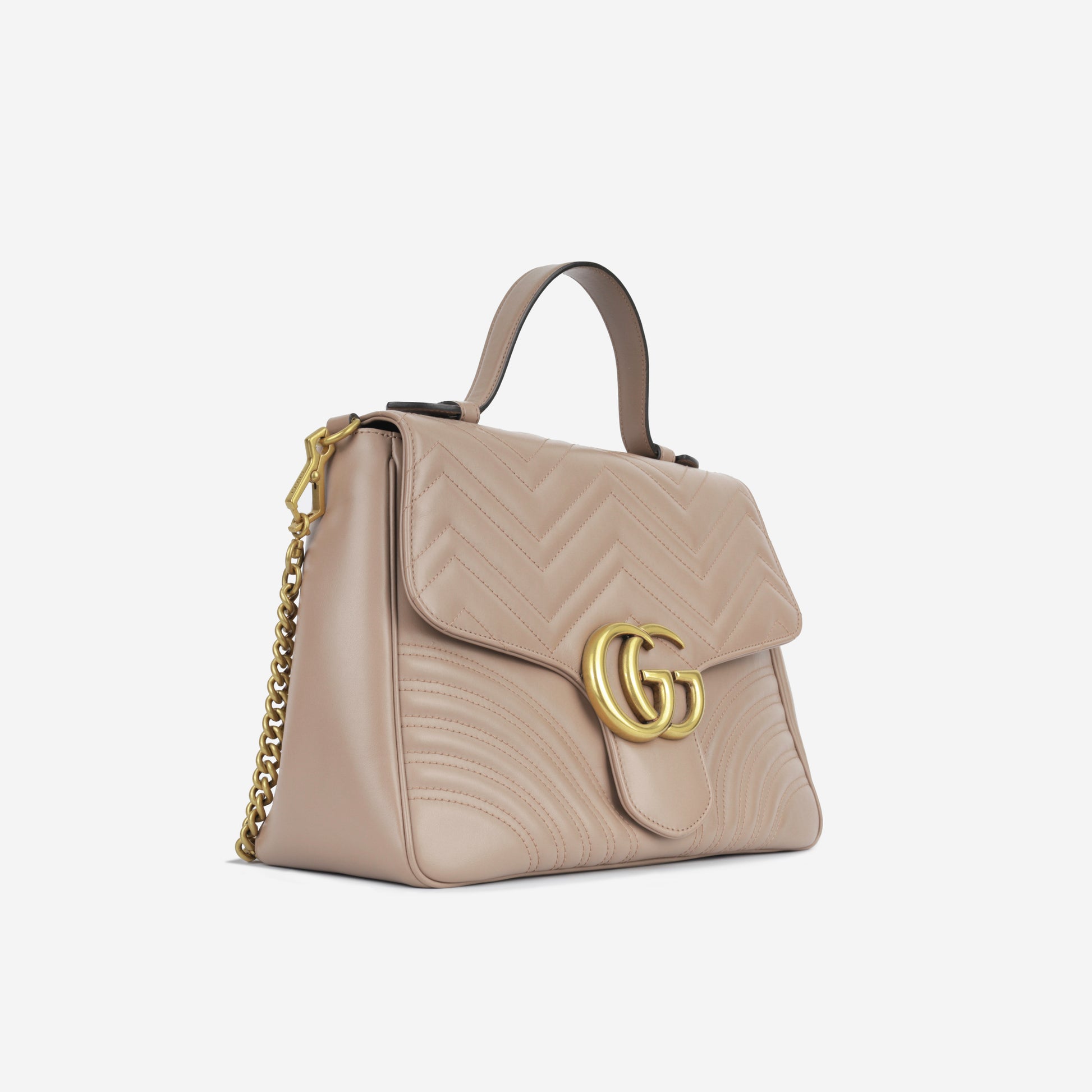 Gucci GG Marmont Top Handle AGHW Very Good Condition – Bagista